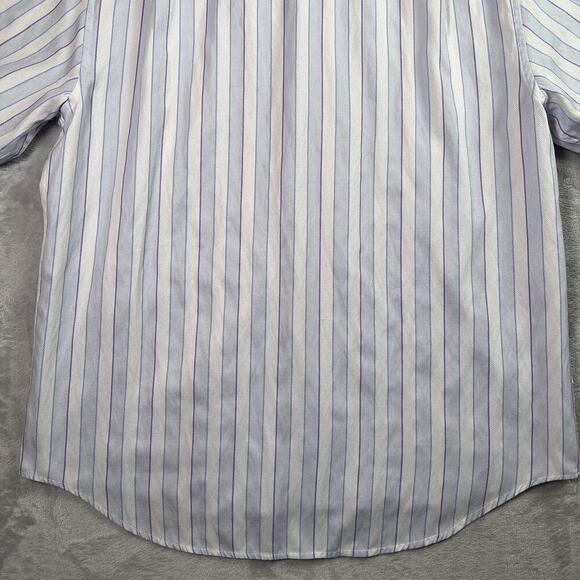 Design Inspired by the Art of John Lennon Shirt Men's XL White/Blue Striped - Picture 13 of 16